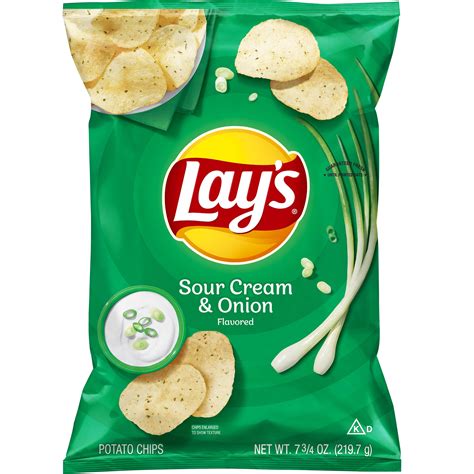 Lays Sour Cream And Onion Flavored Potato Chips 775oz Brickseek