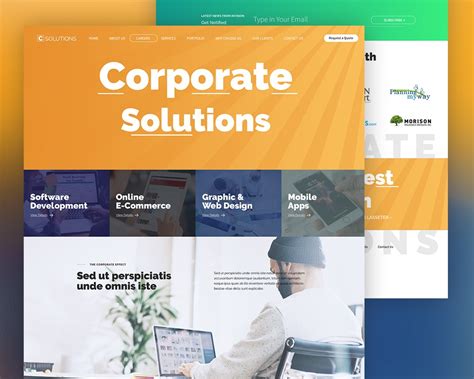 Some templates designed for specific. Corporate Website Free PSD Template - Download PSD