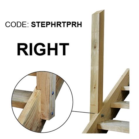 Pine handrails are a great fit for both traditional and modern style properties. Wilmaplex 90 x 90 x 1200mm Treated Pine Right-Hand Side Handrail Post