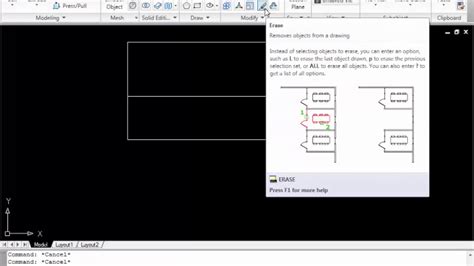 How To Erase In Autocad Hindi How To Use Erase Command In Autocad