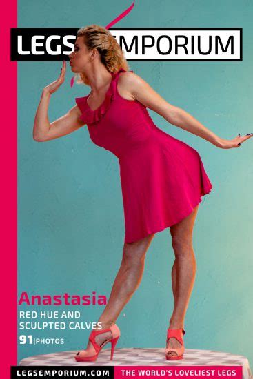 Anastasia Red Hue And Sculpted Calves Legs Emporium