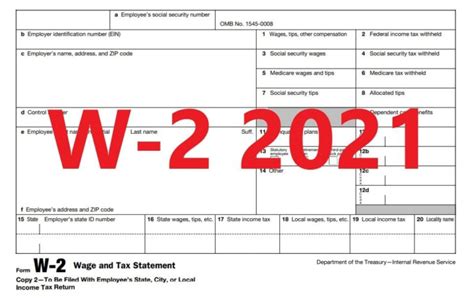 W 2 Form 2021 Printable Form 2021