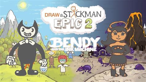 bendy and the ink machine draw a stickman epic 2 gameplay stickman bendy save alice angel