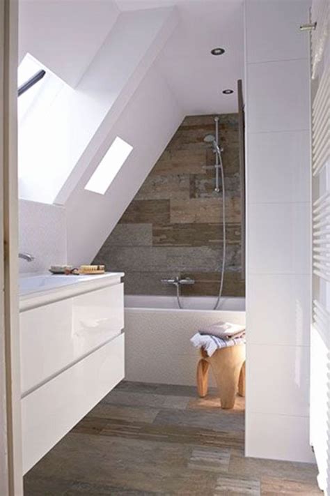In hometalk's post, we can see a simply designed bathroom with an excellent color combination. Attic Bathroom Ideas Sloped Ceiling Lovely Loft Bathroom 13 in 2020 | Small attic bathroom ...