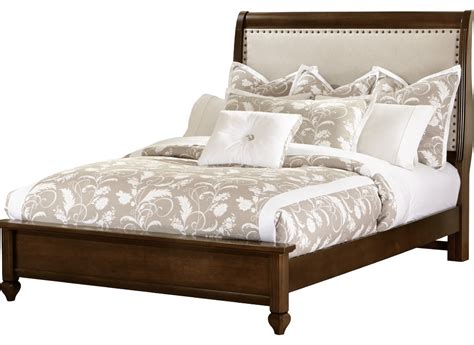 Nantes Upholstered Bed French Cherry Transitional Panel Beds By Virginia House Furniture