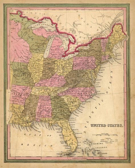 Mitchellâ S 1846 Map Of United States By S Augustus Mitchell Jr