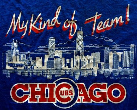 Vintage Chicago Cubs Skyline My Kind Of Team By Zeoticensembles