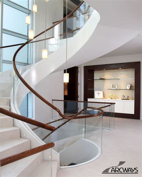 Stair With Curved Glass And Handrail Luxury Staircase Staircase My Xxx Hot Girl