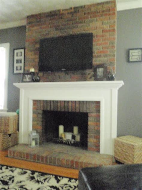 Living Room Mounting A Tv To A Brick Fireplace Home Fireplace Home
