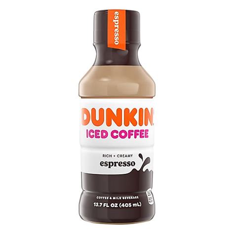 Dunkin Donuts Iced Coffee Beverage Espresso Bottle 137 Fl Oz