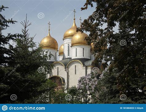 The Assumption Cathedral In Moscow Kremlin Stock Photo Image Of Saint