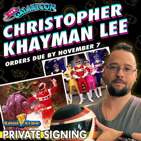 Christopher Khayman Lee Private Signing Orders Due November 7th