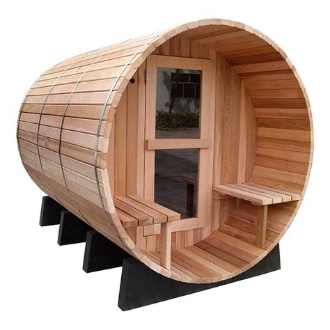 8 Ft Red Cedar Panoramic View Sauna With Porch 7 Person Backcountry