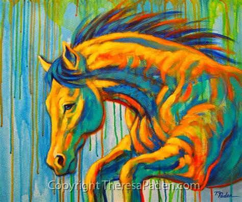 Colorful Southwestern Art Horse Paintings In Southwest Colors By