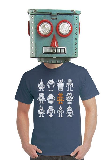Robot T Shirt Geeky Robot T Shirt Mens Robot T Shirt Etsy