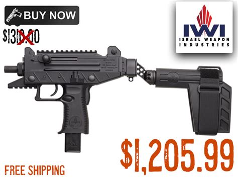 Gun Deal Iwi Uzi Pro 9mm Pistol Threaded Barrel Stabilizing Brace