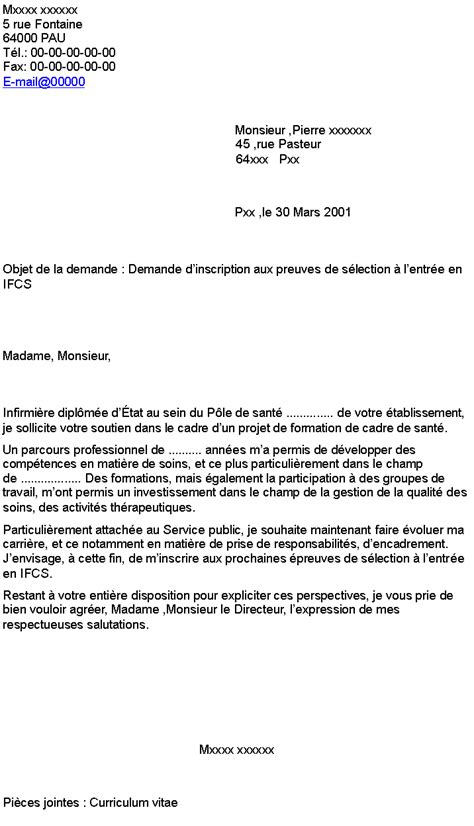 Related posts to lettre de motivation ambulancier stage. Modele Lettre Demande Inscription Ecole