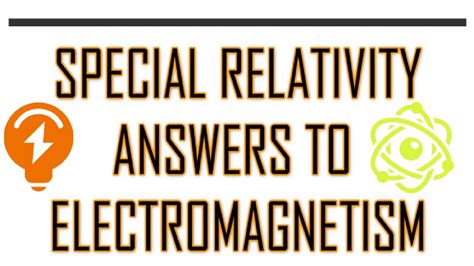 Breakthroughjunior2021 Special Relativity Answers To Electromagnetism