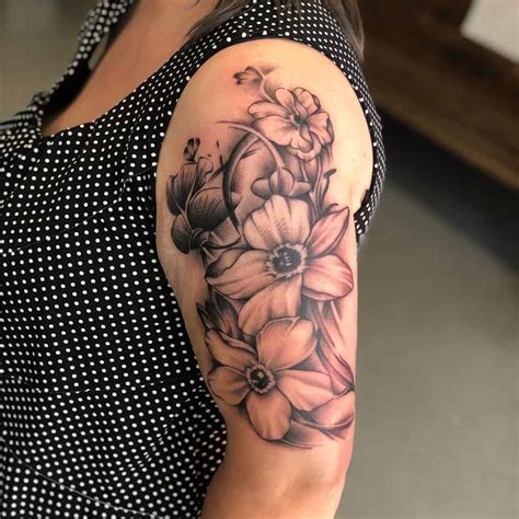 Upper Arm Flower Tattoo Designs Best Flower Site