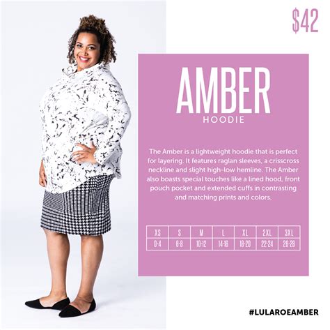 Lularoe Amber Hoodie 2019 Sizing Chart Lularoeamber Lularoe Lularoe