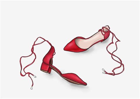 Female Illustration Cartoon Shoes Womens Shoes High Heels Sandals