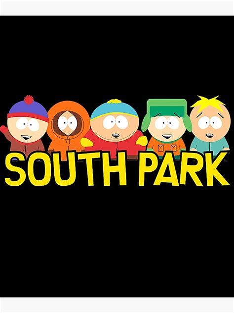 South Park Gang Behind Logo Poster By Lindsaysales Redbubble