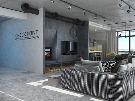 Industrial Loft Apartment Design Ideas With Elegant Dark Shades Roohome