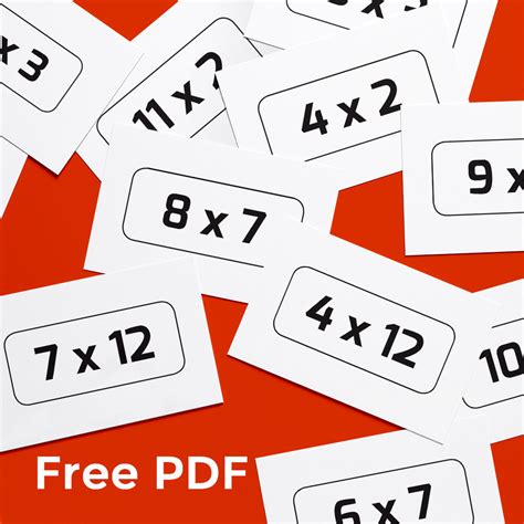 Free Printable Times Tables Cards Stewartwiggins