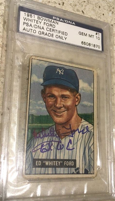 The card has 73 different variations, one for each home run hit. Whitey Ford Yankees 1948 Bowman #1 RC Signed Rookie Card PSA 10 Auto HOF 6xWC