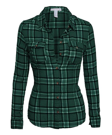 Another Great Find On Zulily Hot From Hollywood Green Plaid Flannel