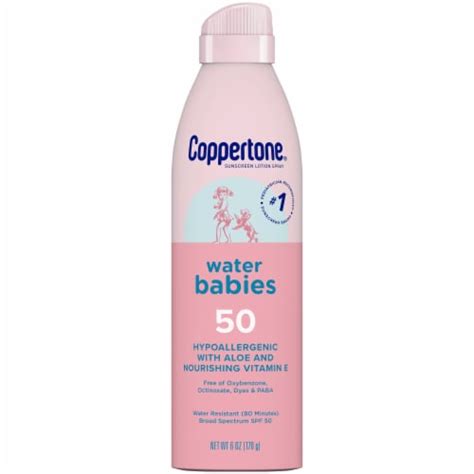 Coppertone Water Babies Spf 50 Lotion Sunscreen Spray 6 Oz Kroger