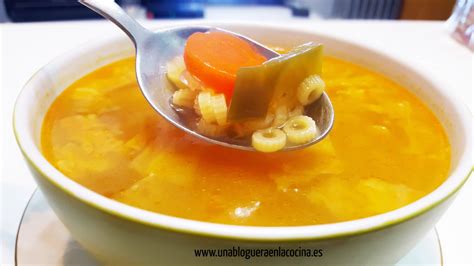 Receta De Sopa De Verduras Una Bloguera En La Cocina