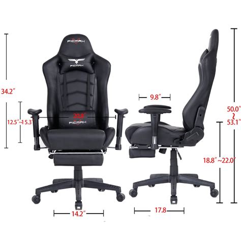 Ficmax Ergonomic High Back Large Size Office Desk Chair Swivel Black Pc