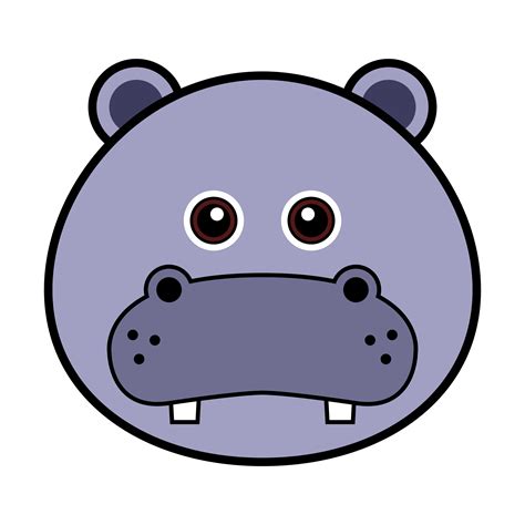 Cute Hippo Face 341364 Vector Art At Vecteezy