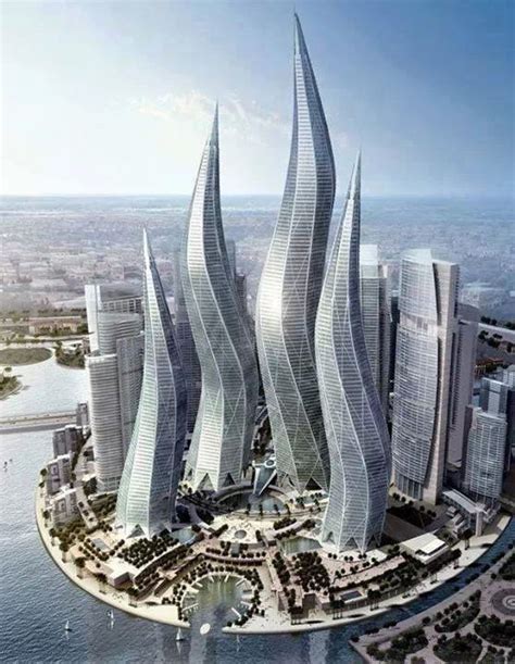 Dubai Tawar Dubai Architecture Futuristic Building Zaha Hadid