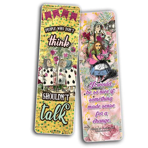 alice in wonderland bookmarks series 3 awesome book page marker clip creanoso