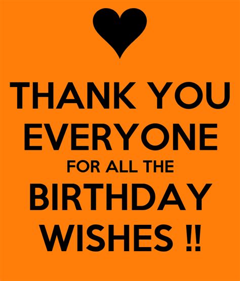 Thank You Everyone For All The Birthday Wishes Poster Jerome