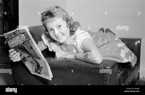 Teenager Lesley Woods Reading The Mirabelle Magazine October Stock