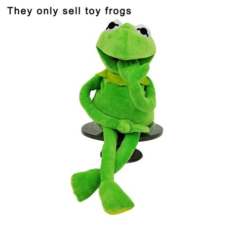 60cm Kermit Plush Toy Sesame Street Frogs Doll Soft Stuffed Toy Hand