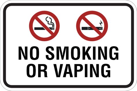 Can you vape with no nicotine. No Smoking / No Vaping Sign