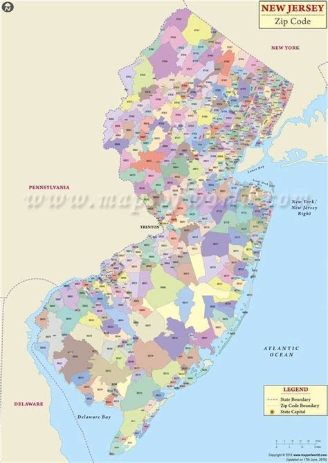 New Jersey Zip Code Map New Jersey Postal Code Maps Maker Zip Code