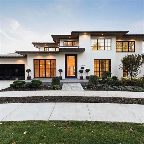 However, concrete and other masonry materials like brick and stone don't fade. Modern white and black exterior. Black windows, painted ...