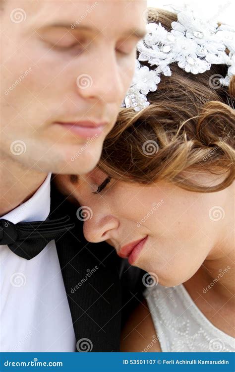 Romantic Newlywed Couple Stock Image Image Of Closed 53501107