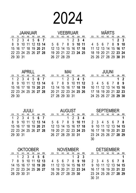 Kalender 2024 Med Helligdage