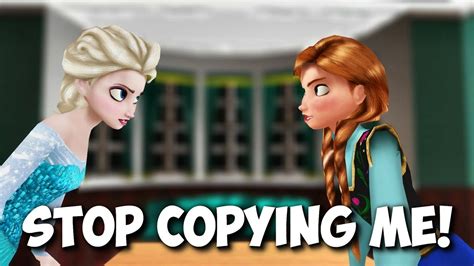 Mmd Frozen Stop Copying Me Elsa And Anna Funny