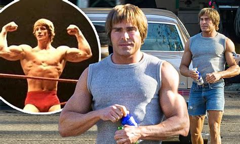 Zac Efron Looks Extremely Muscular In A Sleeveless Shirt To Play Kevin Von Erich At The Set Of