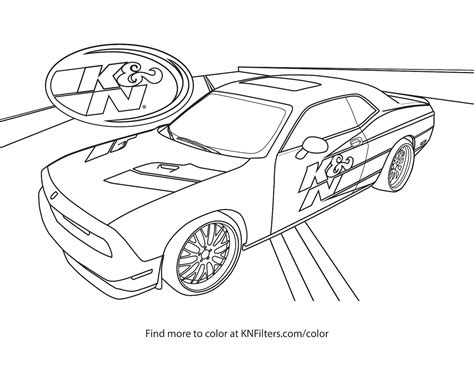Dodge Challenger Hellcat Coloring Pages Coloring Pages