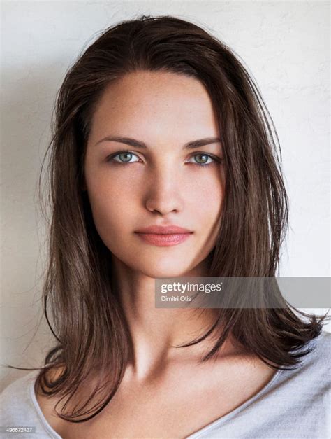 Natural Beauty Portrait Of Young Brunette Woman Photo Getty Images