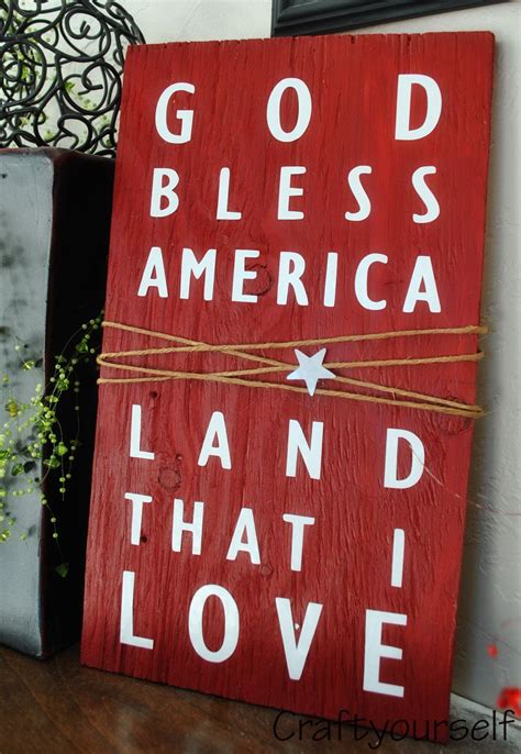 God Bless America Plaque Craft God Bless America Crafts Blessed