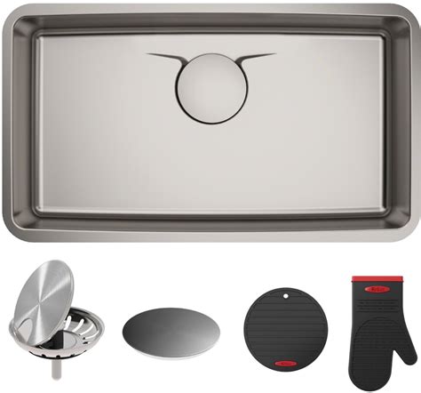 They also have two bowls, which are of equal sizes. Kraus KD1US33B 33 Inch Undermount Single Bowl Kitchen Sink ...